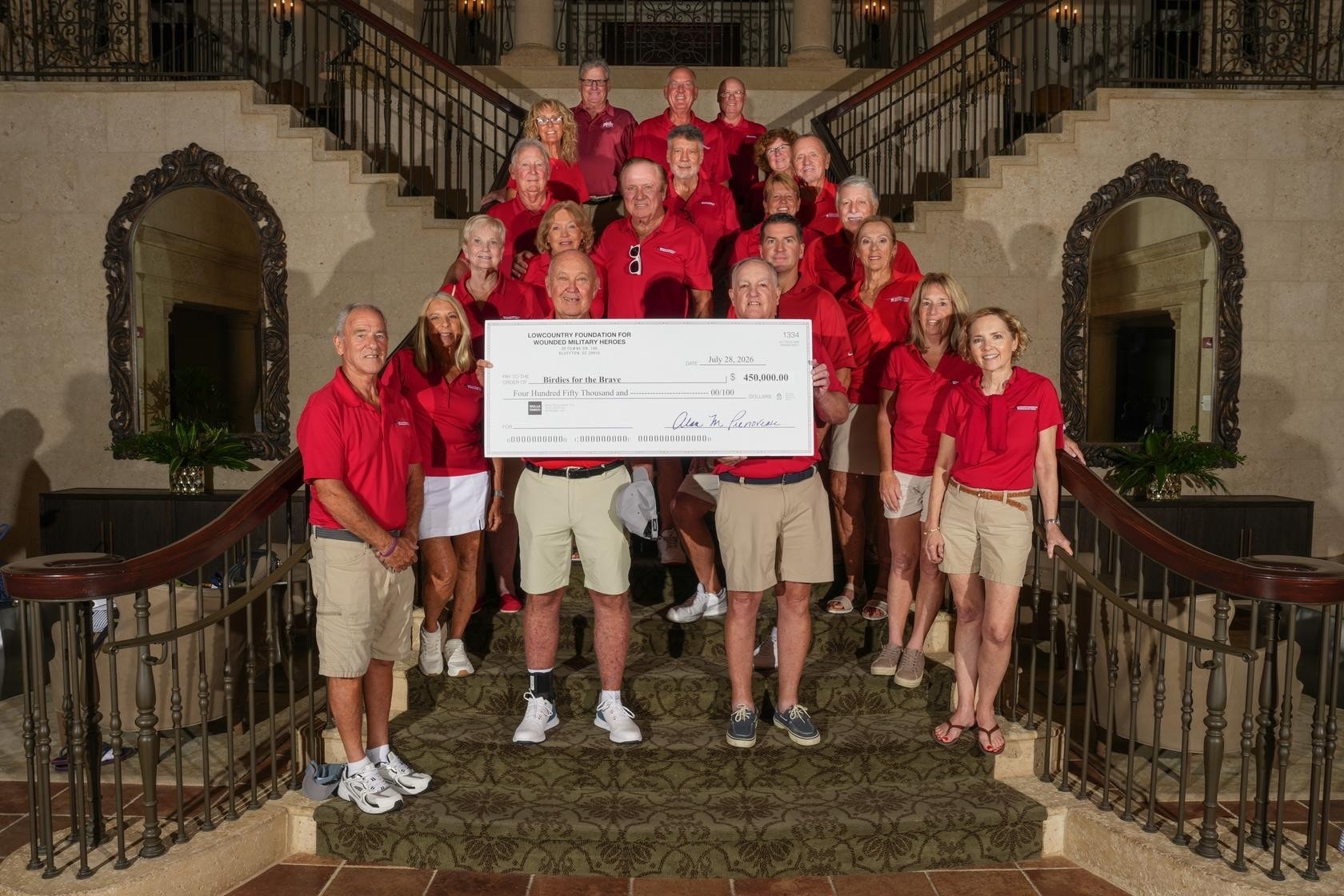 August 2026 LFWMH Check Presentation — LFWMH Donates $450,000 to Birdies for the Brave